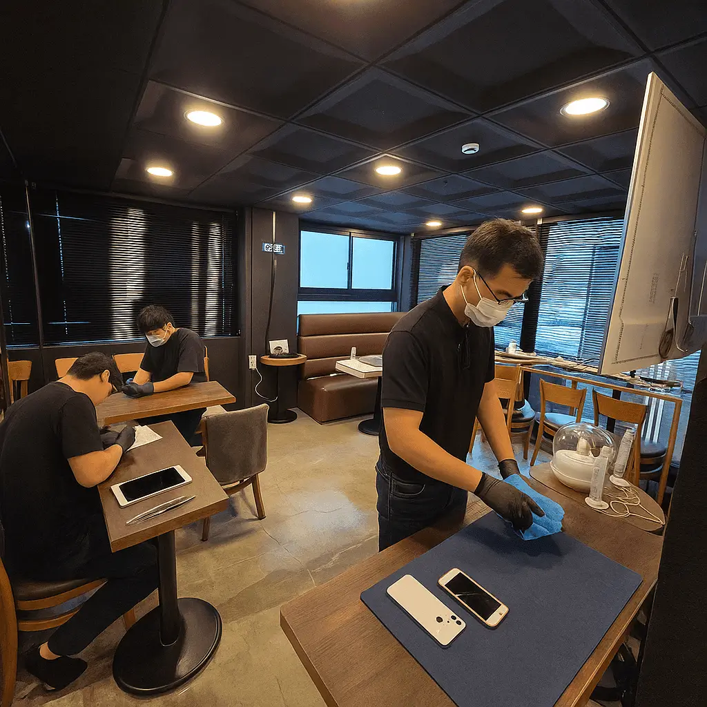 현장 클리닝과 기기 점검 서비스